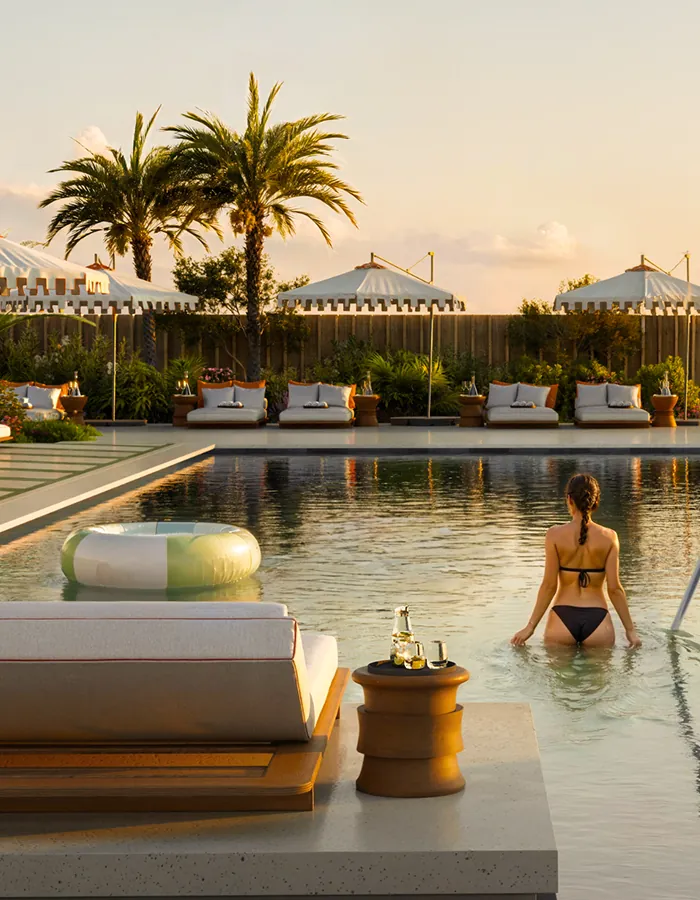 Adults pool and cabanas
